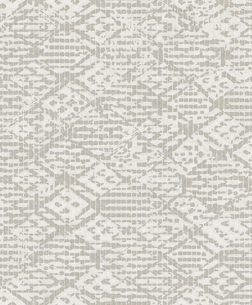 Helene Silver Glitter Geometric Wallpaper by A-Street Prints Lumina Covers about 57.8 square feet 21-in by 33-ft long roll Unpasted 12.6 - Fabric Carolina -