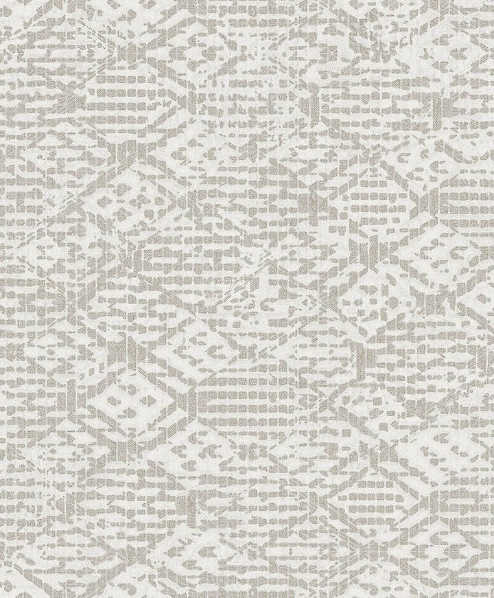 Helene Silver Glitter Geometric Wallpaper by A-Street Prints Lumina Covers about 57.8 square feet 21-in by 33-ft long roll Unpasted 12.6 - Fabric Carolina -