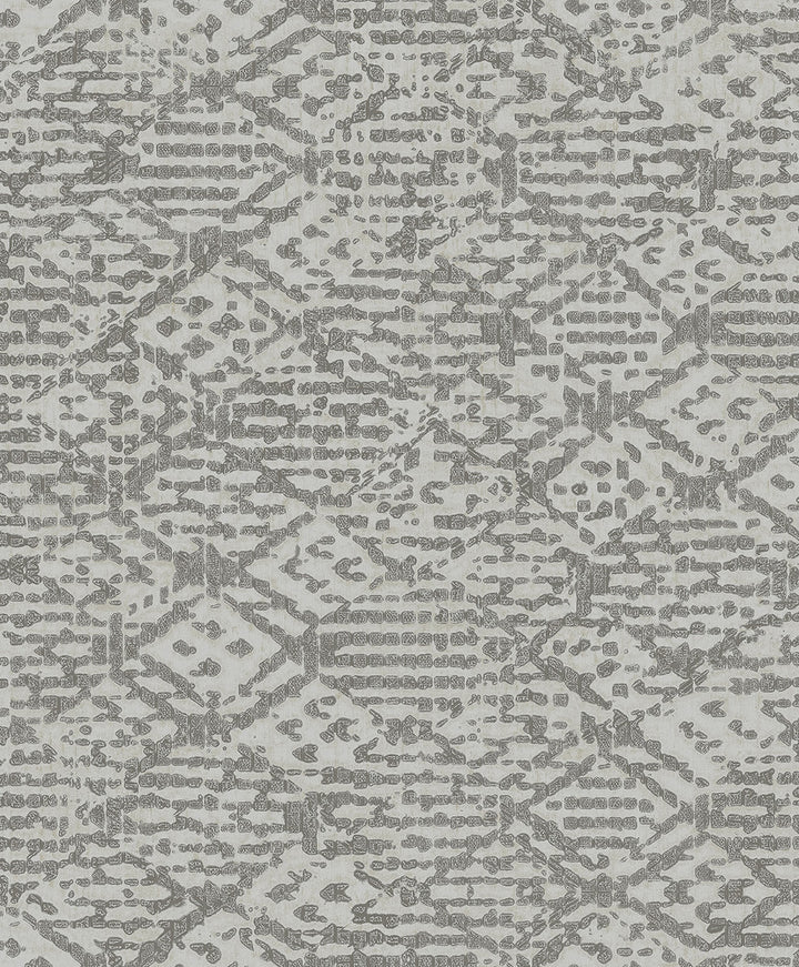 Helene Pewter Glitter Geometric Wallpaper by A-Street Prints Lumina Covers about 57.8 square feet 21-in by 33-ft long roll Unpasted 12.6 - Fabric Carolina -