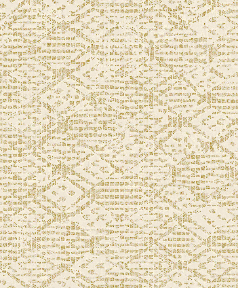Helene Gold Glitter Geometric Wallpaper by A-Street Prints Lumina Covers about 57.8 square feet 21-in by 33-ft long roll Unpasted 12.6 - Fabric Carolina -