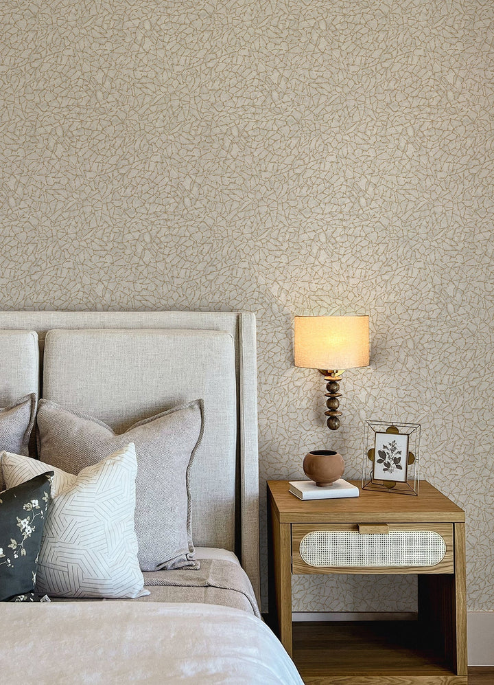 Soma Silver Metallic Crackling Wallpaper by A-Street Prints Designer