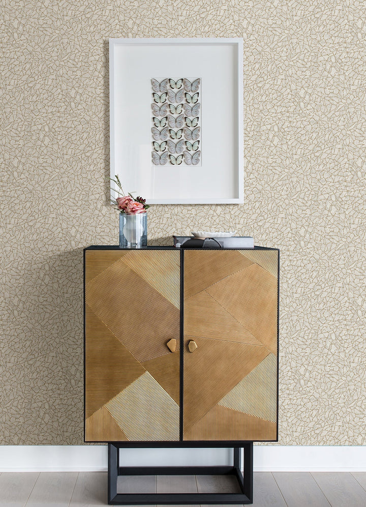 Soma Silver Metallic Crackling Wallpaper by A-Street Prints Designer