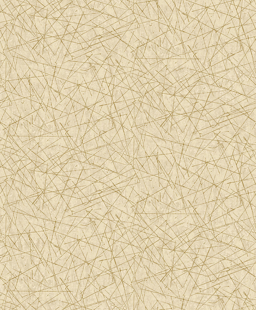Bulan Gold Abstract Lines Wallpaper by A-Street Prints Lumina Covers about 57.8 square feet 21-in by 33-ft long roll Unpasted 25.2 - Fabric Carolina -