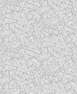 Bulan Silver Abstract Lines Wallpaper by A-Street Prints