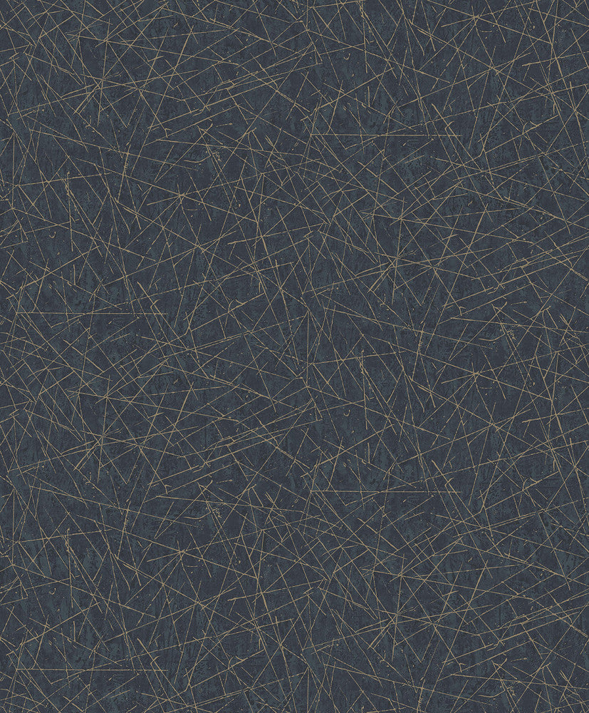 Bulan Dark Blue Abstract Lines Wallpaper by A-Street Prints Lumina Covers about 57.8 square feet 21-in by 33-ft long roll Unpasted 25.2 - Fabric Carolina -