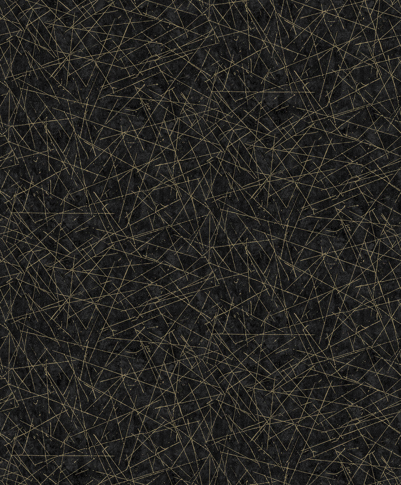 Bulan Black Abstract Lines Wallpaper by A-Street Prints Lumina Covers about 57.8 square feet 21-in by 33-ft long roll Unpasted 25.2 - Fabric Carolina -