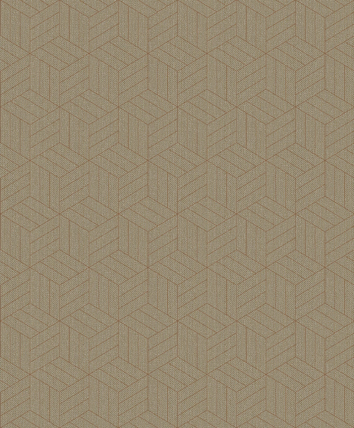 Izarra Copper Geometric Block Wallpaper by A-Street Prints Designer