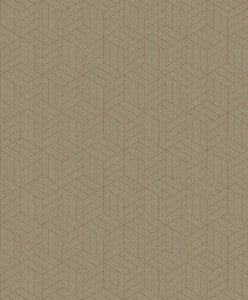 Izarra Copper Geometric Block Wallpaper by A-Street Prints