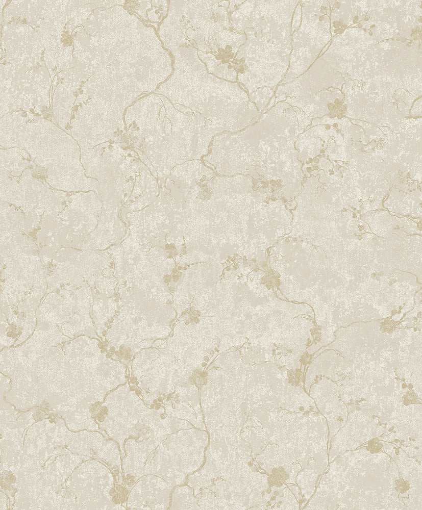 Mahina Pearl Floral Vine Wallpaper by A-Street Prints Lumina Covers about 57.8 square feet 21-in by 33-ft long roll Unpasted 12.6 - Fabric Carolina -