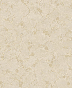 Mahina Gold Floral Vine Wallpaper by A-Street Prints