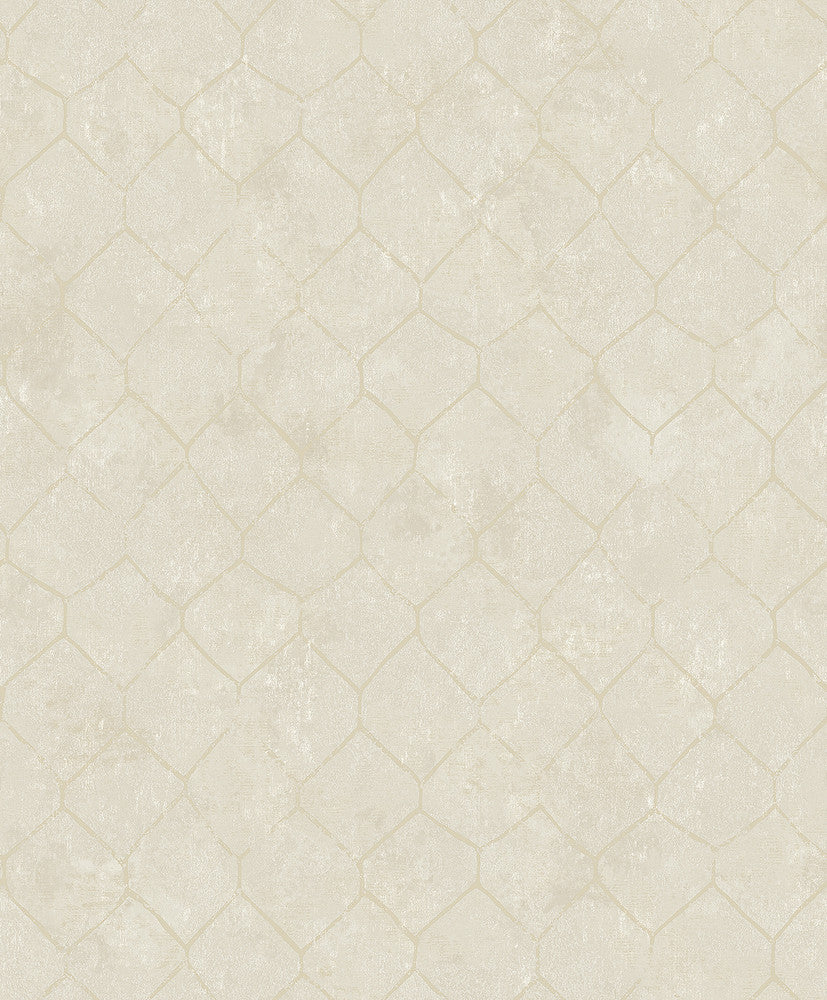 Rauta Pearl Hexagon Tile Wallpaper by A-Street Prints Lumina Covers about 57.8 square feet 21-in by 33-ft long roll Unpasted 25.2 - Fabric Carolina -