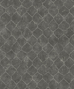 Rauta Pewter Hexagon Tile Wallpaper by A-Street Prints