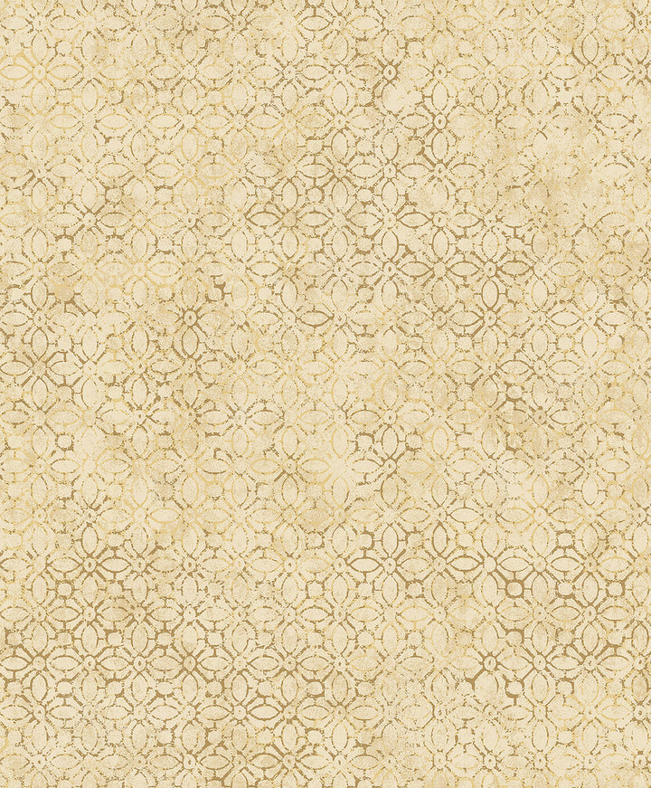 Khauta Gold Floral Geometric Wallpaper by A-Street Prints Lumina Covers about 57.8 square feet 21-in by 33-ft long roll Unpasted 12.6 - Fabric Carolina -
