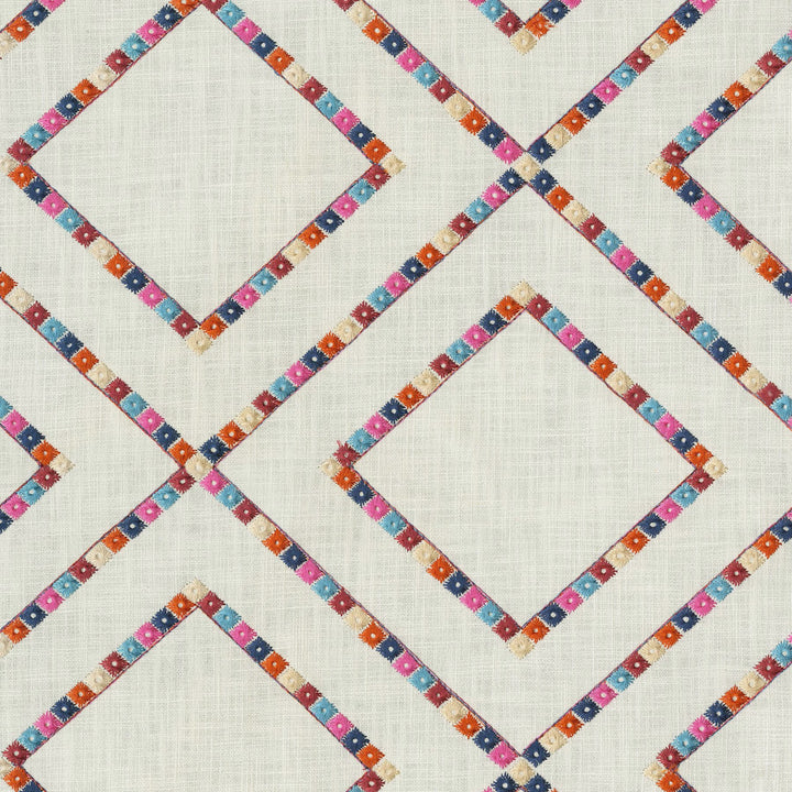 Beaded Lattice Carnival 410510 by PKL Studio Fabric - 100% Cotton Embroid:100% Viscose INDIA 51000 Horizontal: 12.5 and Vertical: 11.5 55 - Fabric Carolina -