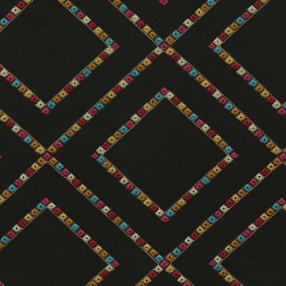 Beaded Lattice Emb Jewel 410513 by PKL Studio Fabric Base 100% Cotton, Emb 100% Viscose India 51000 Horizontal: 12.5 and Vertical: 11.5 55 - Fabric Carolina -