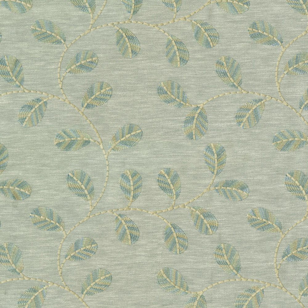 Leaf Love Emb Moonstone 410530 by PKL Studio Fabric - 71% Polyester 29% Cotton Embroid:100% Viscose INDIA 19000 Horizontal: 10.4 and Vertical: 9.4 54 - Fabric Carolina -