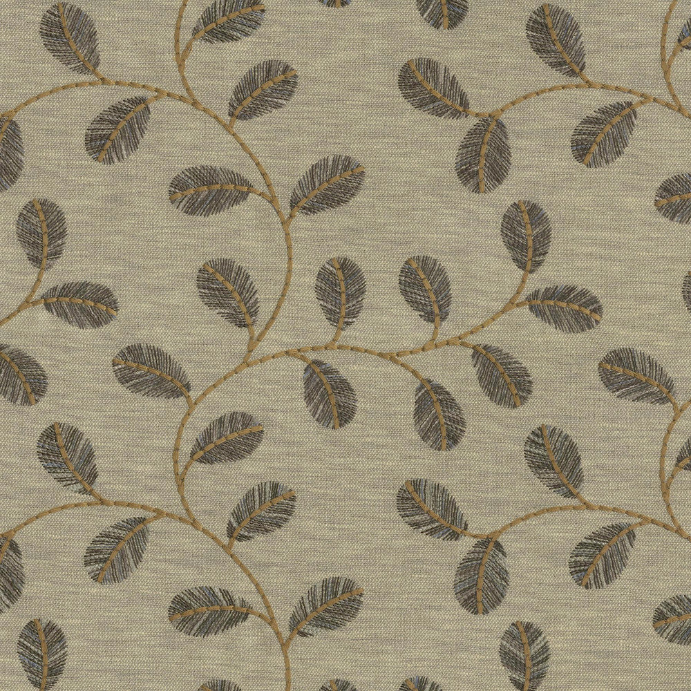 Leaf Love Emb Cognac 410531 by PKL Studio Fabric - 71% Polyester 29% Cotton Embroid:100% Viscose INDIA 19000 Horizontal: 10.4 and Vertical: 9.4 54 - Fabric Carolina -