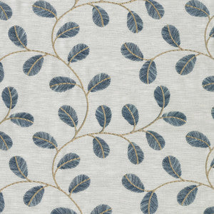 Leaf Love Emb Lapis 410532 by PKL Studio Fabric