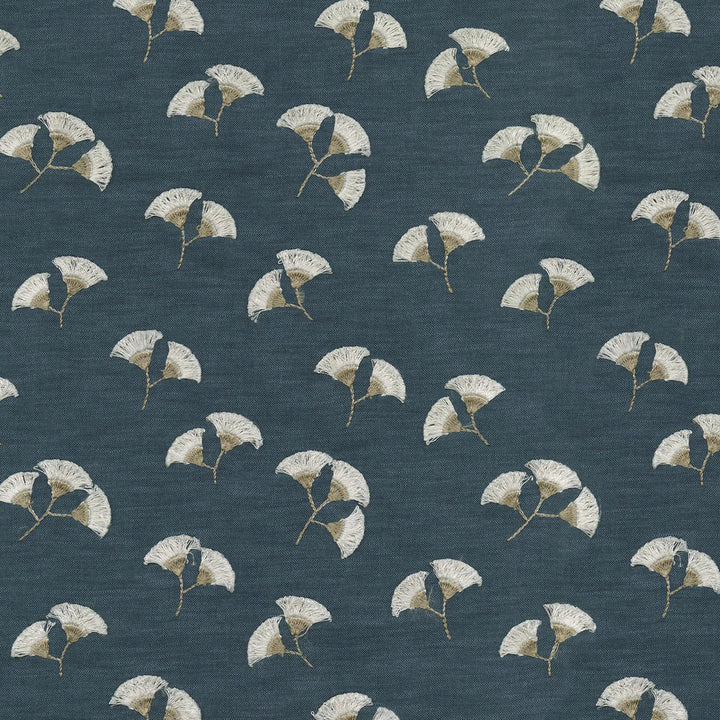 Whispering Leaf Denim 410540 by PKL Studio Fabric - 70% Polyester 30% Cotton Embroid:100% Polyester INDIA 51000 Horizontal: 9 and Vertical: 6.25 54 - Fabric Carolina -