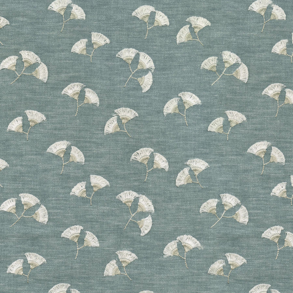 Whispering Leaf Chambray 410541 by PKL Studio Fabric - 70% Polyester 30% Cotton Embroid:100% Polyester INDIA 51000 Horizontal: 9 and Vertical: 6.25 54 - Fabric Carolina -
