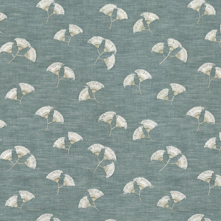 Whispering Leaf Chambray 410541 by PKL Studio Fabric - 70% Polyester 30% Cotton Embroid:100% Polyester INDIA 51000 Horizontal: 9 and Vertical: 6.25 54 - Fabric Carolina -