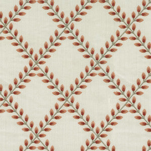 Clover Lane Emb Coral 410570 by PKL Studio Fabric