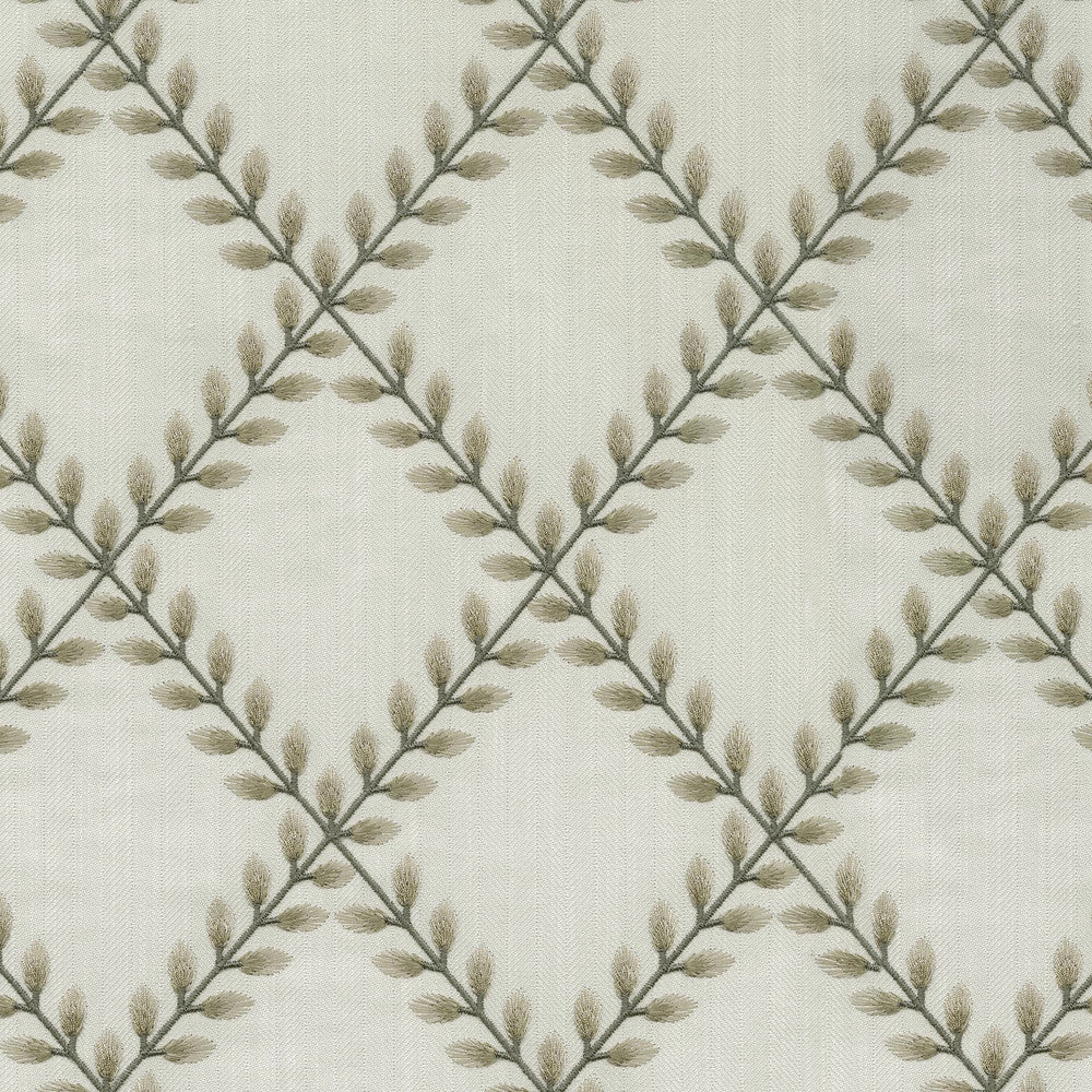 Clover Lane Emb Birch 410571 by PKL Studio Fabric - 100% Polyester Embroid:100% Viscose INDIA 51000 Horizontal: 5.375 and Vertical: 6.25 55 - Fabric Carolina -
