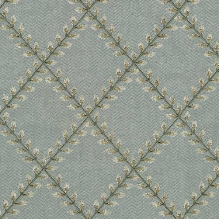 Clover Lane Emb Mist 410573 by PKL Studio Fabric - 100% Polyester Embroid:100% Viscose INDIA 51000 Horizontal: 5.375 and Vertical: 6.25 55 - Fabric Carolina -