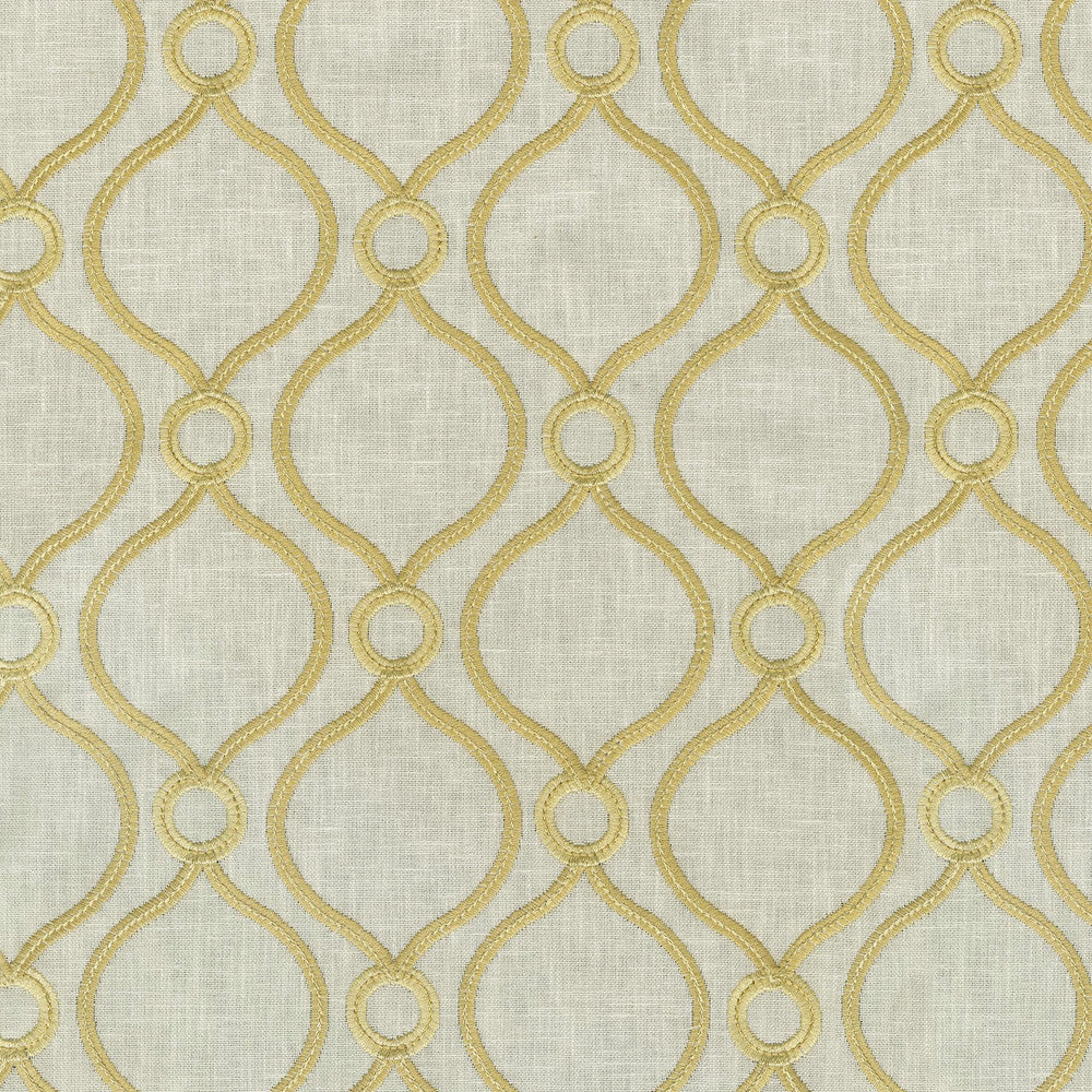 Curveball Emb Gold-Nc21 410601 by PKL Studio Fabric - 70% Polyester 30% Cotton Embroid:100% Polyester INDIA 51000 Horizontal: 4.625 and Vertical: 4 58 - Fabric Carolina -
