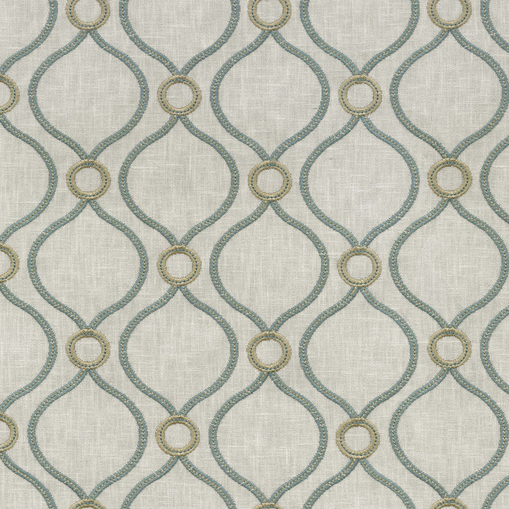 Curveball Emb Lagoon-Nc21 410602 by PKL Studio Fabric - 70% Polyester 30% Cotton Embroid:100% Polyester INDIA 51000 Horizontal: 4.625 and Vertical: 4 58 - Fabric Carolina -