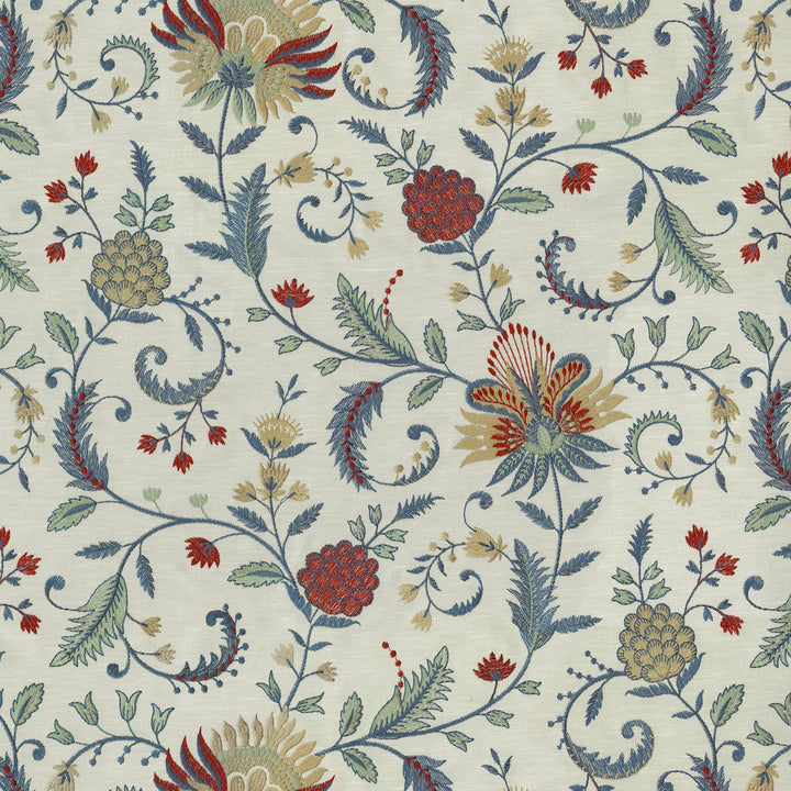 Carlotta Emb Jewel 410642 by PKL Studio Fabric - 76% Polyester 24% Cotton Embroid:100% Viscose INDIA 51000 Horizontal: 17 and Vertical: 19.375 54 - Fabric Carolina -
