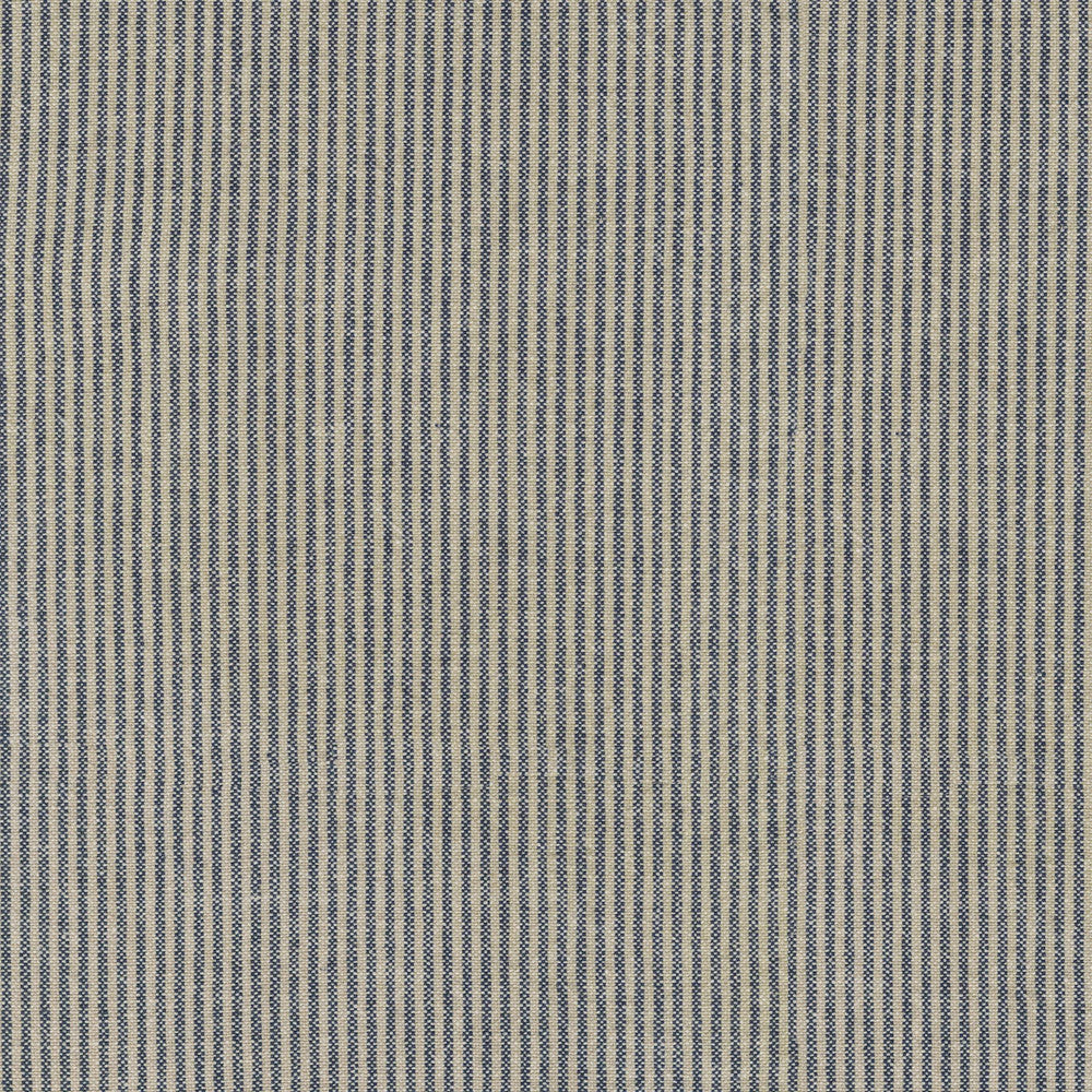 Cullen Ticking Indigo 410711 by PKL Studio Fabric 55% linen, 45% cottton China 21000 Horizontal: 0 and Vertical: 0 54 - Fabric Carolina -