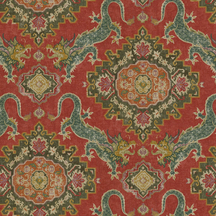 Myth & Medallion Black Cherry 410770 by PKL Studio. Studio NYC Design Fabric - 100% Cotton PERU 24000 Horizontal: 13.5 and Vertical: 25.25 54 - Fabric Carolina -