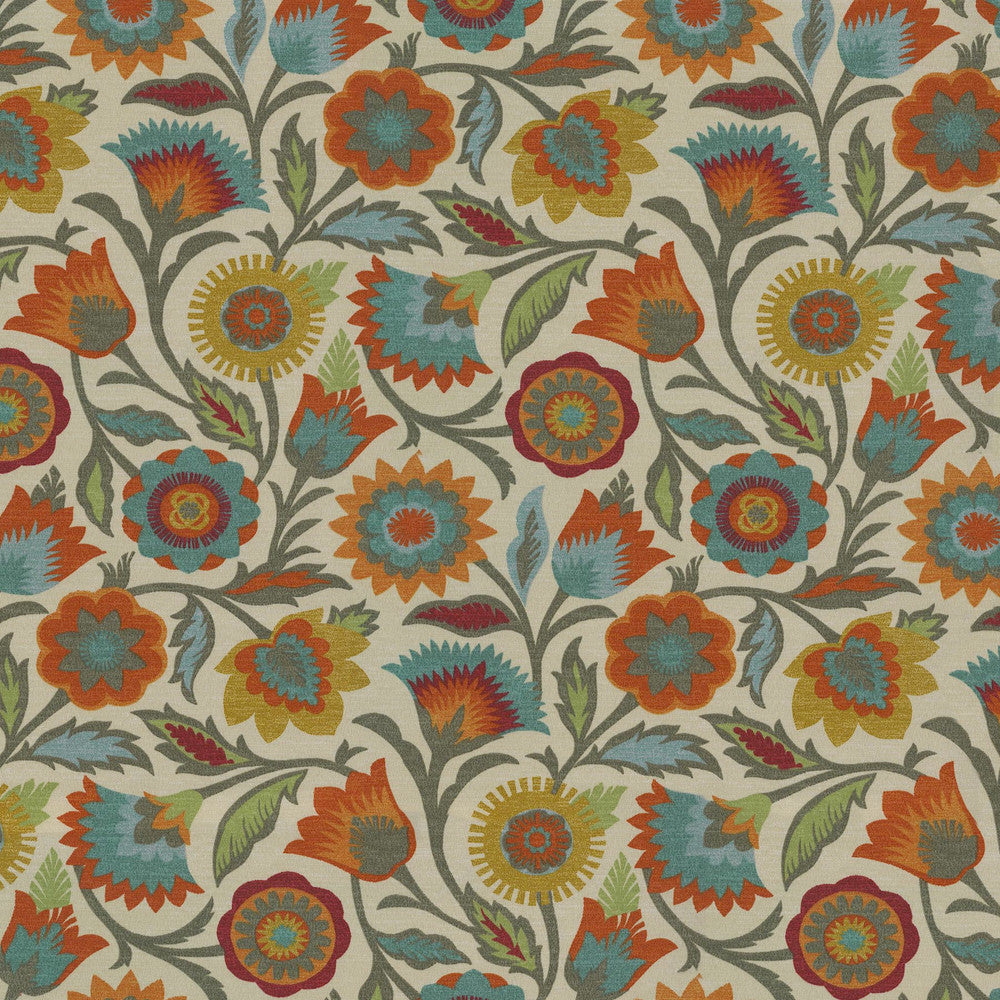 Od Fiesta Floral Sunset 410791 by PKL Studio Fabric 100% Polyester Pakistan 33000 Horizontal: 13.5 and Vertical: 12.75 55 - Fabric Carolina -