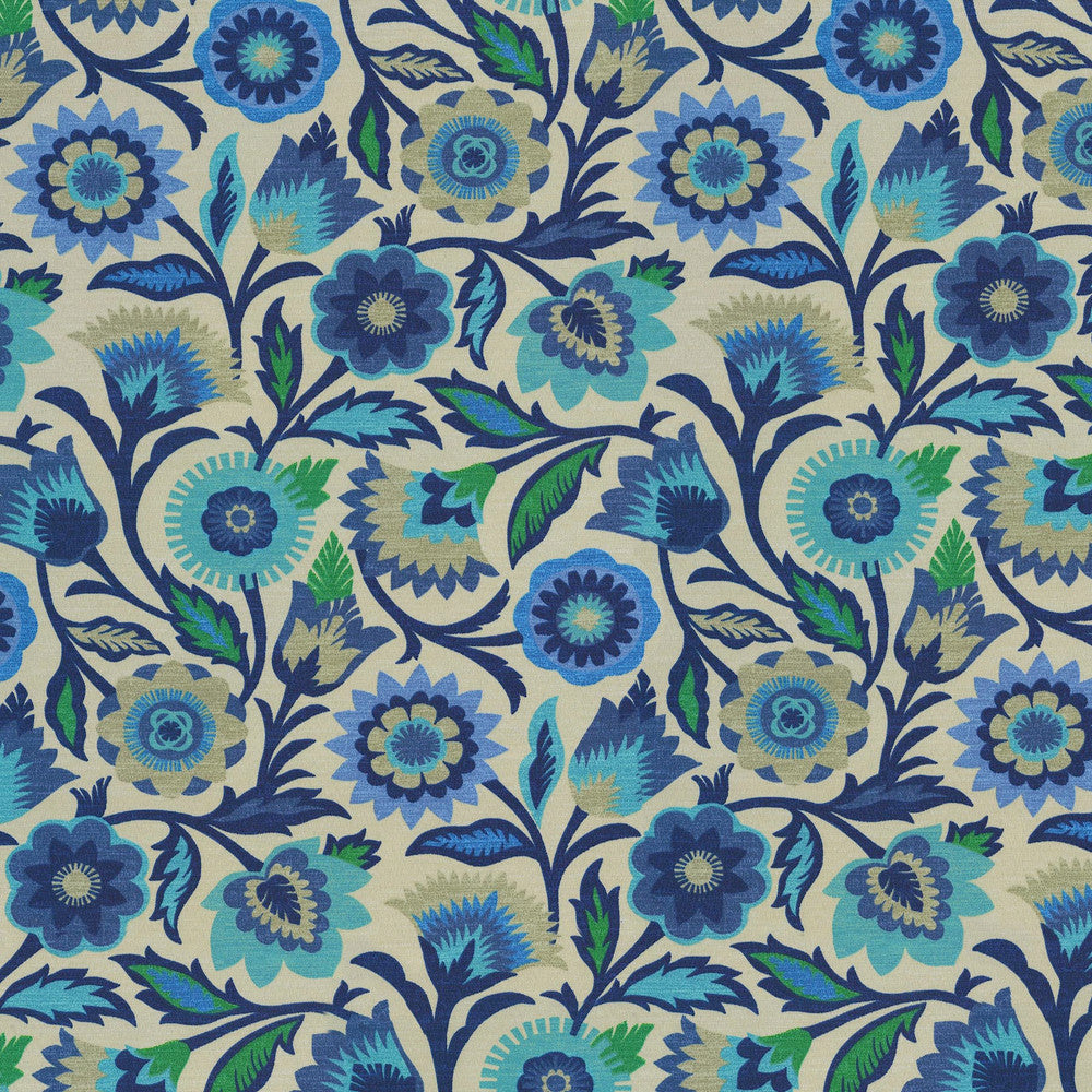 Od Fiesta Floral Azure 410792 by PKL Studio Fabric - 100% Polyester PAKISTAN Horizontal: 13.5 and Vertical: 12.75 55 - Fabric Carolina -