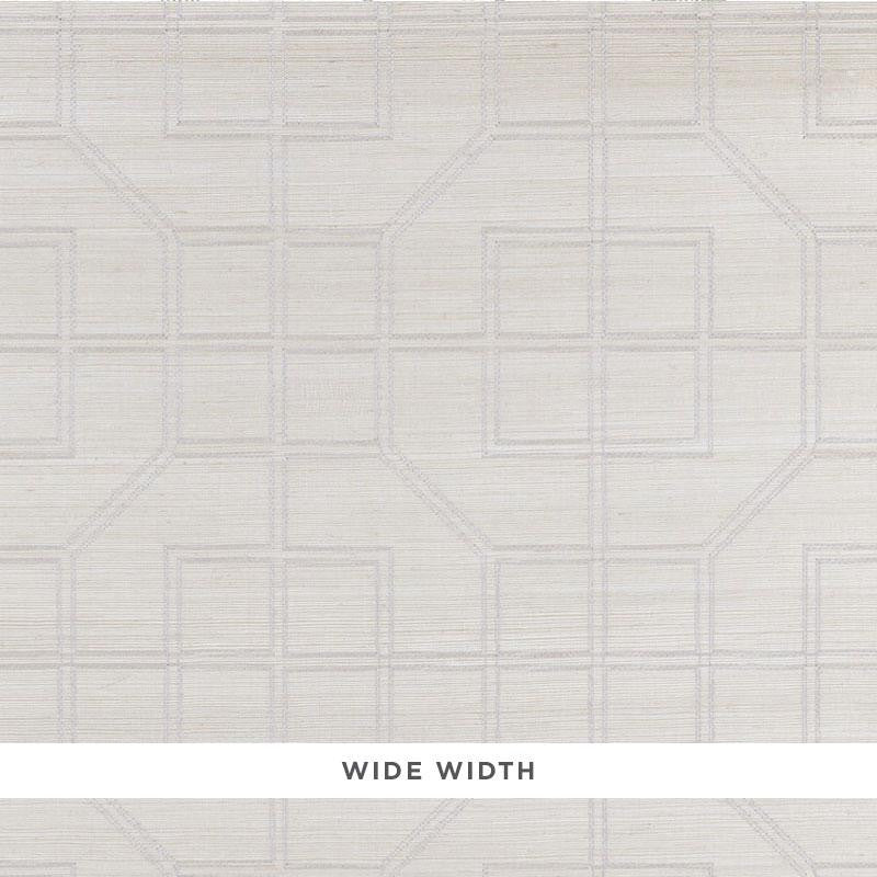 Linyi Embroidered Fret Sisal Natural Shimmer 5003555 by Schumacher Wallpaper Textured Wallcoverings & Printed Grasscloths 17.12" - Fabric Carolina -