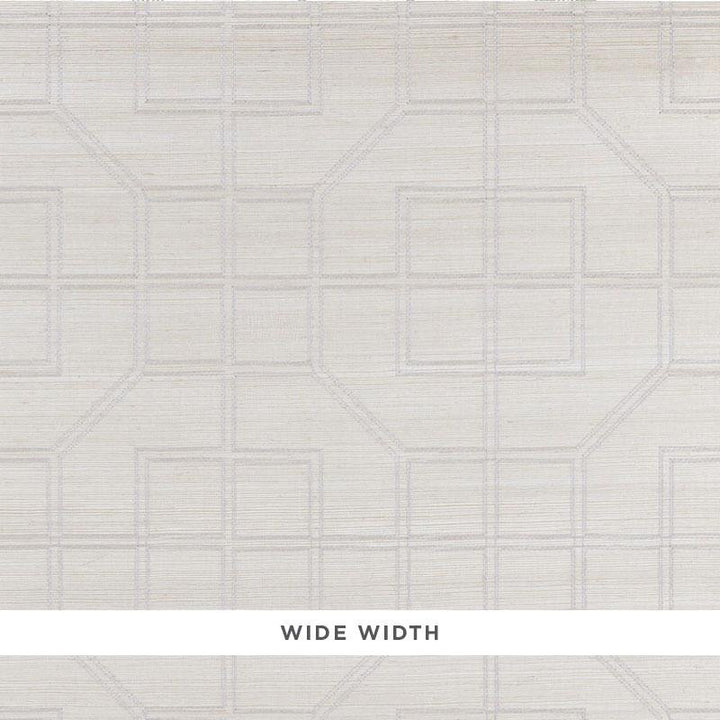 Linyi Embroidered Fret Sisal Natural Shimmer 5003555 by Schumacher Wallpaper Textured Wallcoverings & Printed Grasscloths 17.12" - Fabric Carolina -