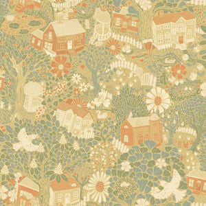 Bygga Bo Butter Woodland Village Wallpaper by A-Street Prints