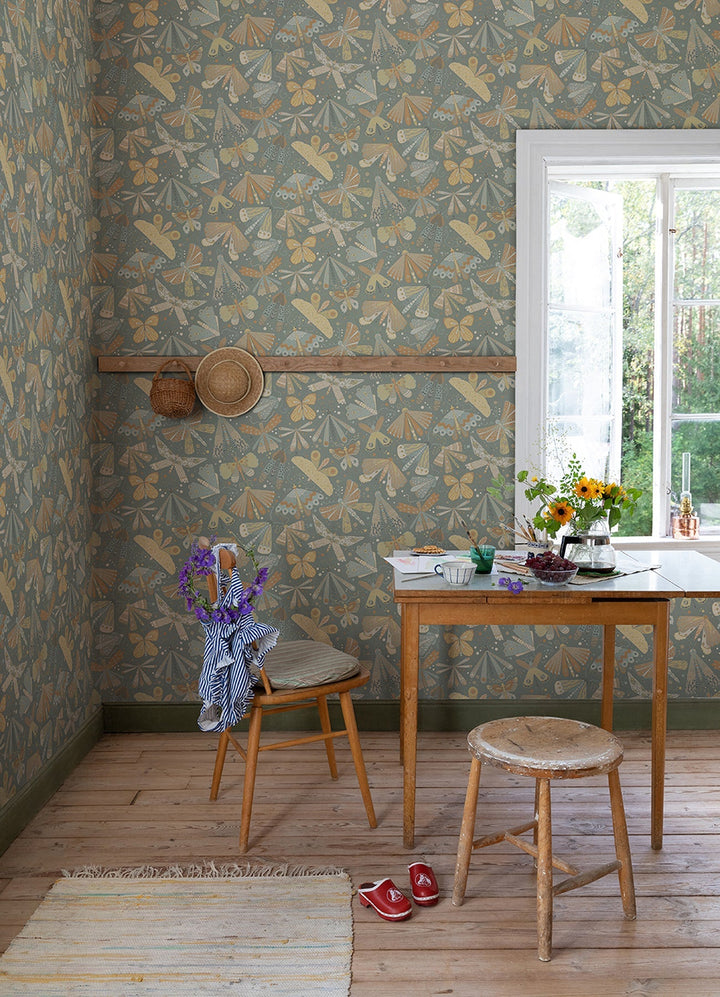 Flyga Apricot Bonanza Wallpaper by A-Street Prints Designer
