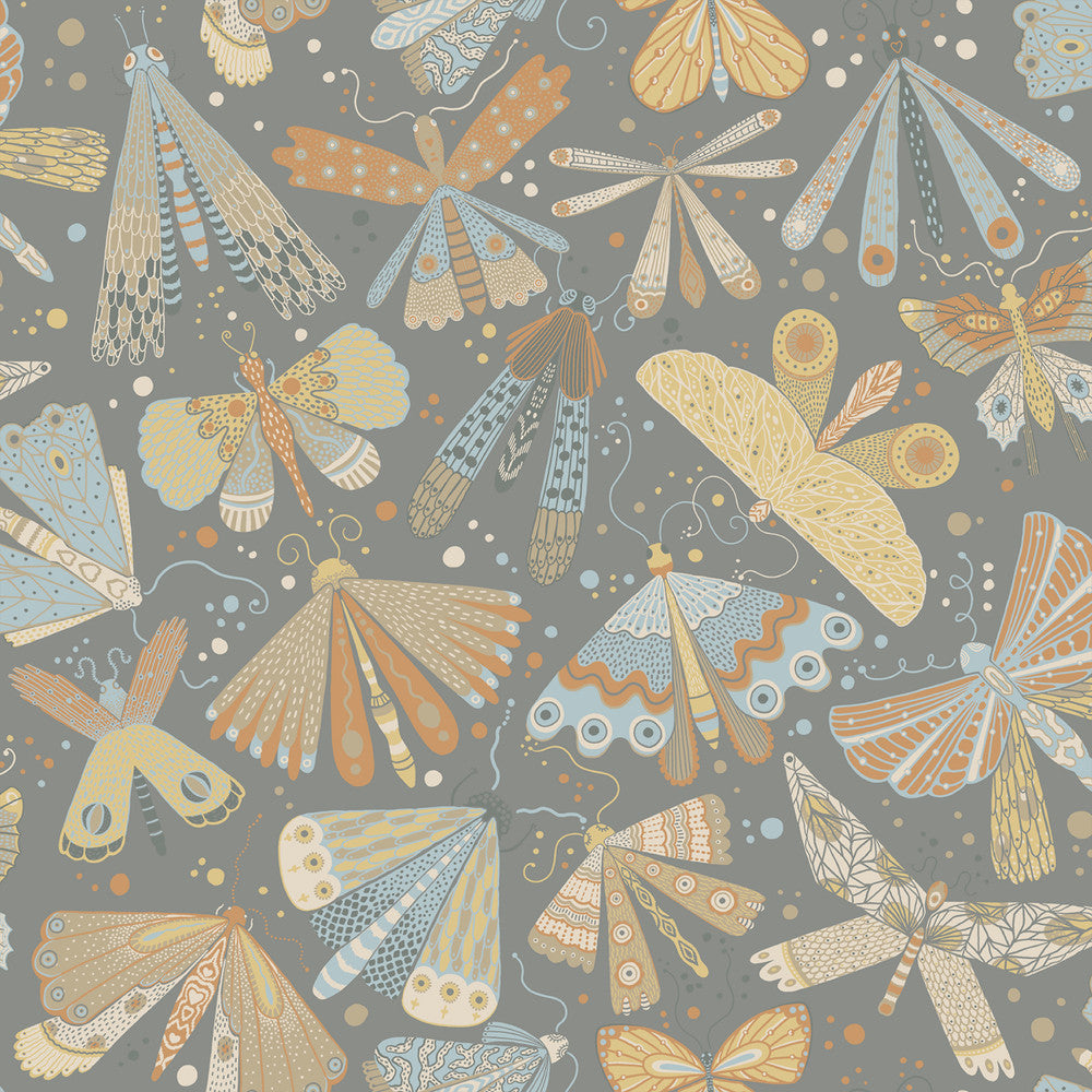 Flyga Apricot Bonanza Wallpaper by A-Street Prints Briony Covers about 57.5 square feet 20.9-in by 33-ft long roll Unpasted 20.9 - Fabric Carolina -