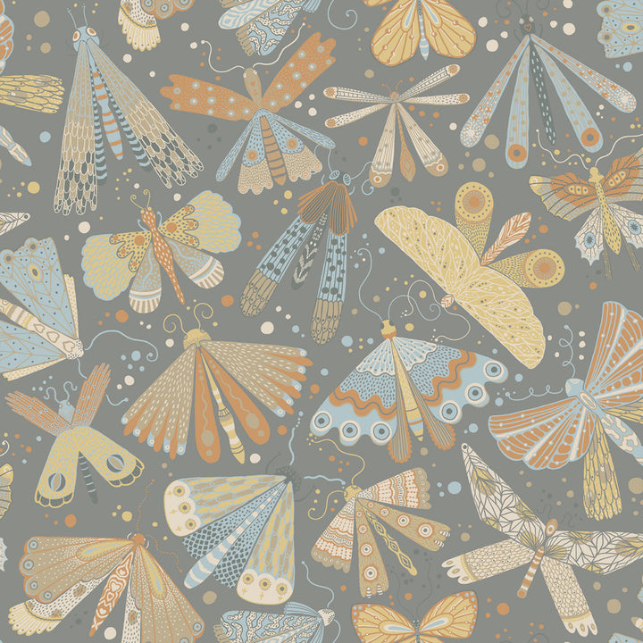 Flyga Apricot Bonanza Wallpaper by A-Street Prints Briony Covers about 57.5 square feet 20.9-in by 33-ft long roll Unpasted 20.9 - Fabric Carolina -