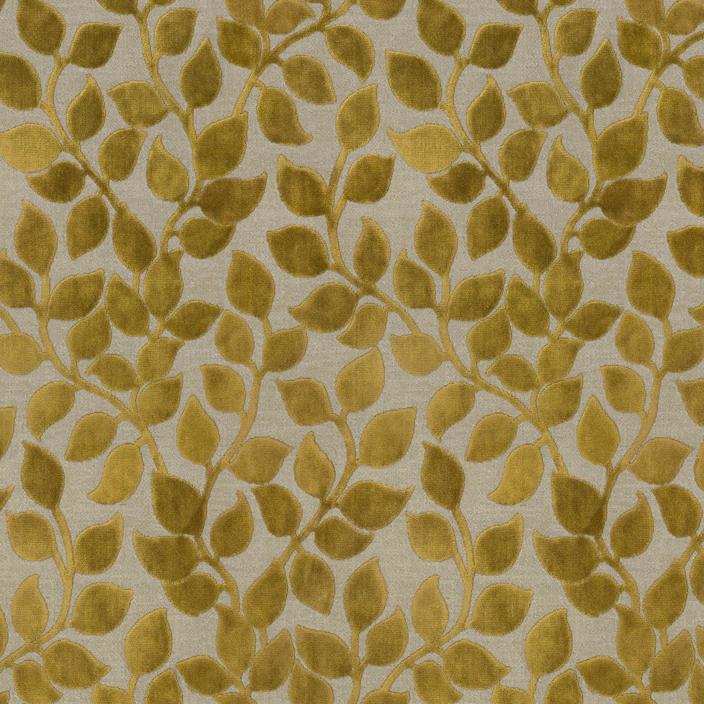 Lovely Leaf Golden 411260 by PKL Studio Designer Fabric 38% Rayon, 34% Cotton, 28% Polyester India 51000 Horizontal: 13.5 and Vertical: 22 54 - Swanky Fabrics -