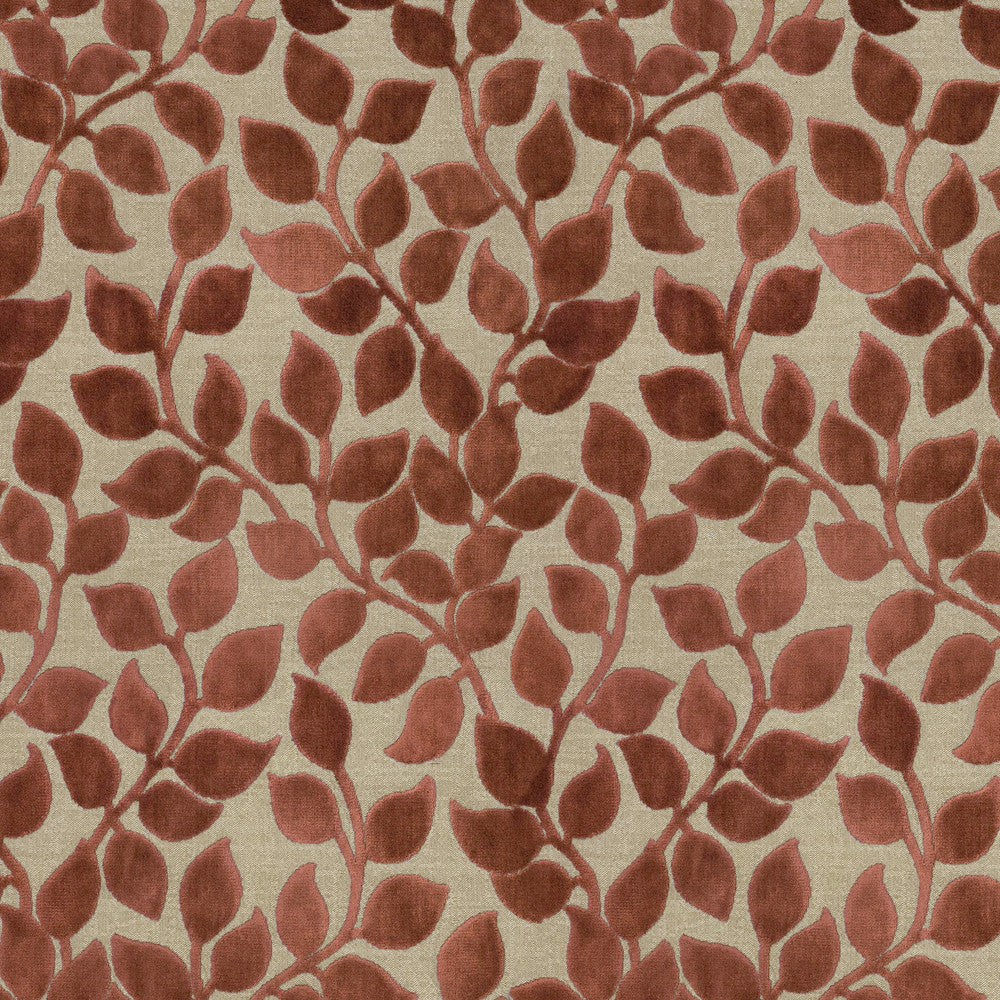 Lovely Leaf Cinnabar 411261 by PKL Studio Fabric 38% Rayon, 34% Cotton, 28% Polyester India 51000 Horizontal: 13.5 and Vertical: 22 54 - Fabric Carolina -