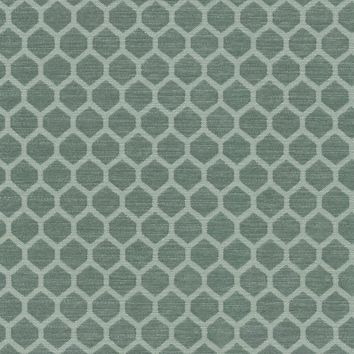 Perf Honeycomb Lagoon 411372 by PKL Studio Fabric 100% Polyester China 51000 Horizontal: 1.13 and Vertical: 1 55/56 - Fabric Carolina -