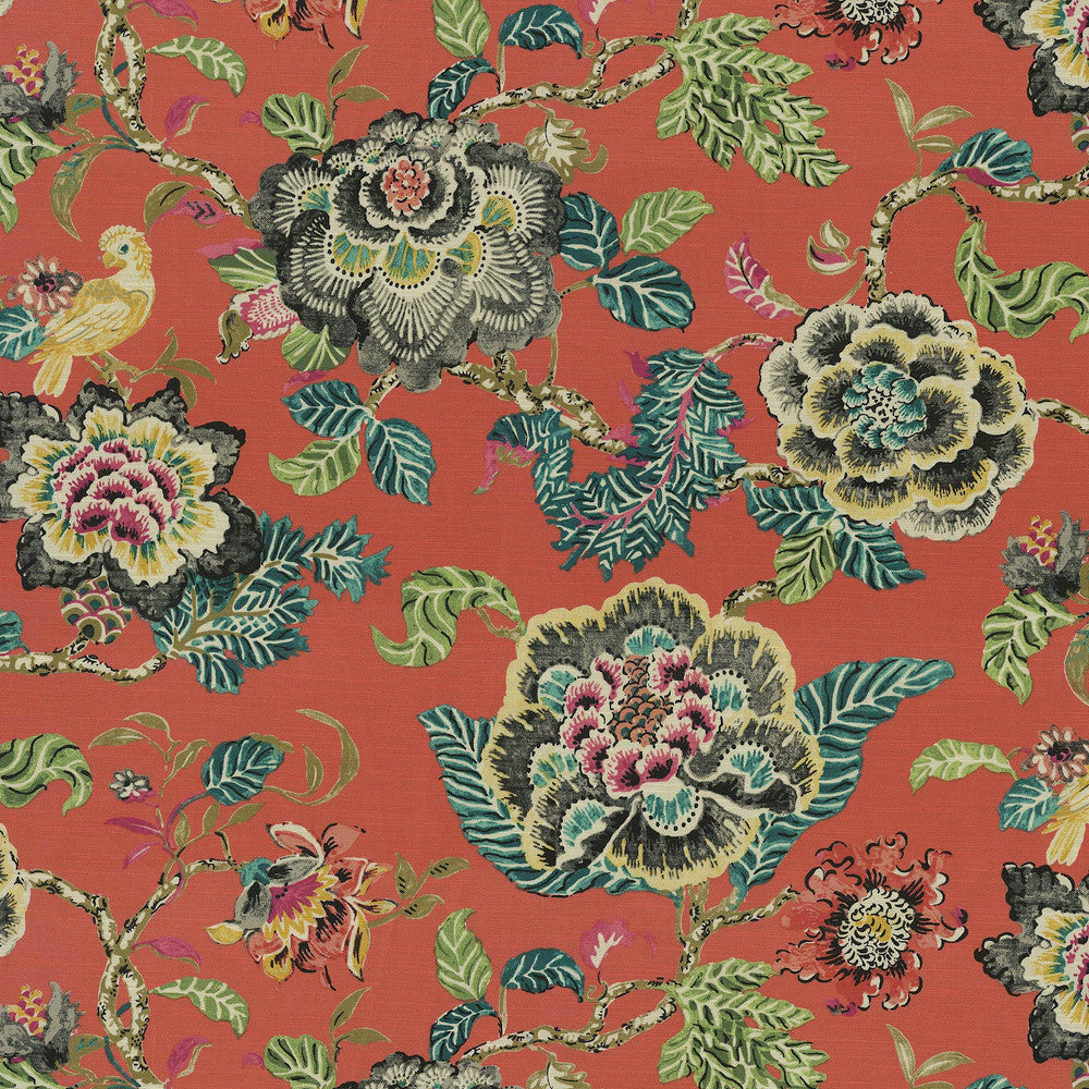 Summer Palace Paprika 411430 by PKL Studio Fabric 100% Cotton China 24000 Horizontal: 27 and Vertical: 25.25 54/55 - Fabric Carolina -