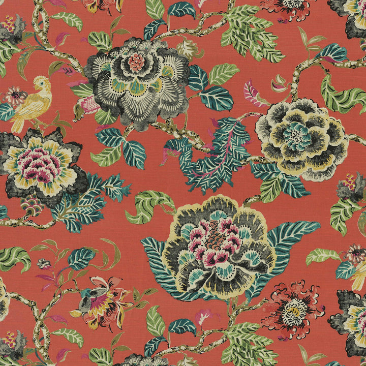 Summer Palace Paprika 411430 by PKL Studio Fabric 100% Cotton China 24000 Horizontal: 27 and Vertical: 25.25 54/55 - Fabric Carolina -