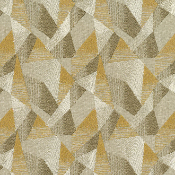 Prism Embroidery Golden 411441 by PKL Studio Designer Fabric - 63% polyester, 37% cotton Embroidery 100% polyester India 51000 Horizontal: 6.5 and Vertical: 6.12 54 - Swanky Fabrics -