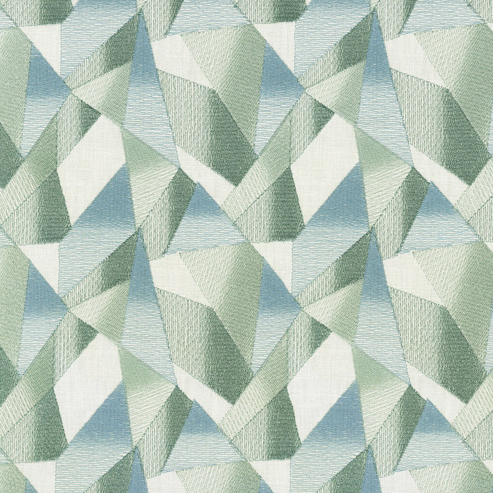 Prism Embroidery Aquamarine 411443 by PKL Studio Fabric - 63% polyester, 37% cotton Embroidery 100% polyester India 51000 Horizontal: 6.5 and Vertical: 6.12 54 - Fabric Carolina -