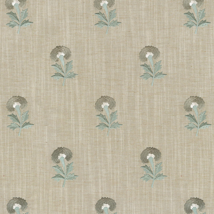 Thistle Embroidery Shoreline 411493 by PKL Studio Fabric - 82% polyester, 11% cotton, 7% linen Emboidery 100% rayon India 51000 Horizontal: 5.3 and Vertical: 6.2 54 - Fabric Carolina -