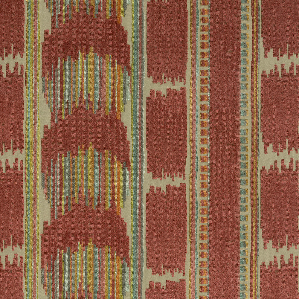 Velvet Ikat Carnival 411540 by PKL Studio Designer Fabric 58% Rayon, 42% Polyester India 51000 Horizontal: 13.5 and Vertical: 4.7 54 - Swanky Fabrics -